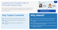 Sample of the Leading the People Side of Change Masterclass blueprint.